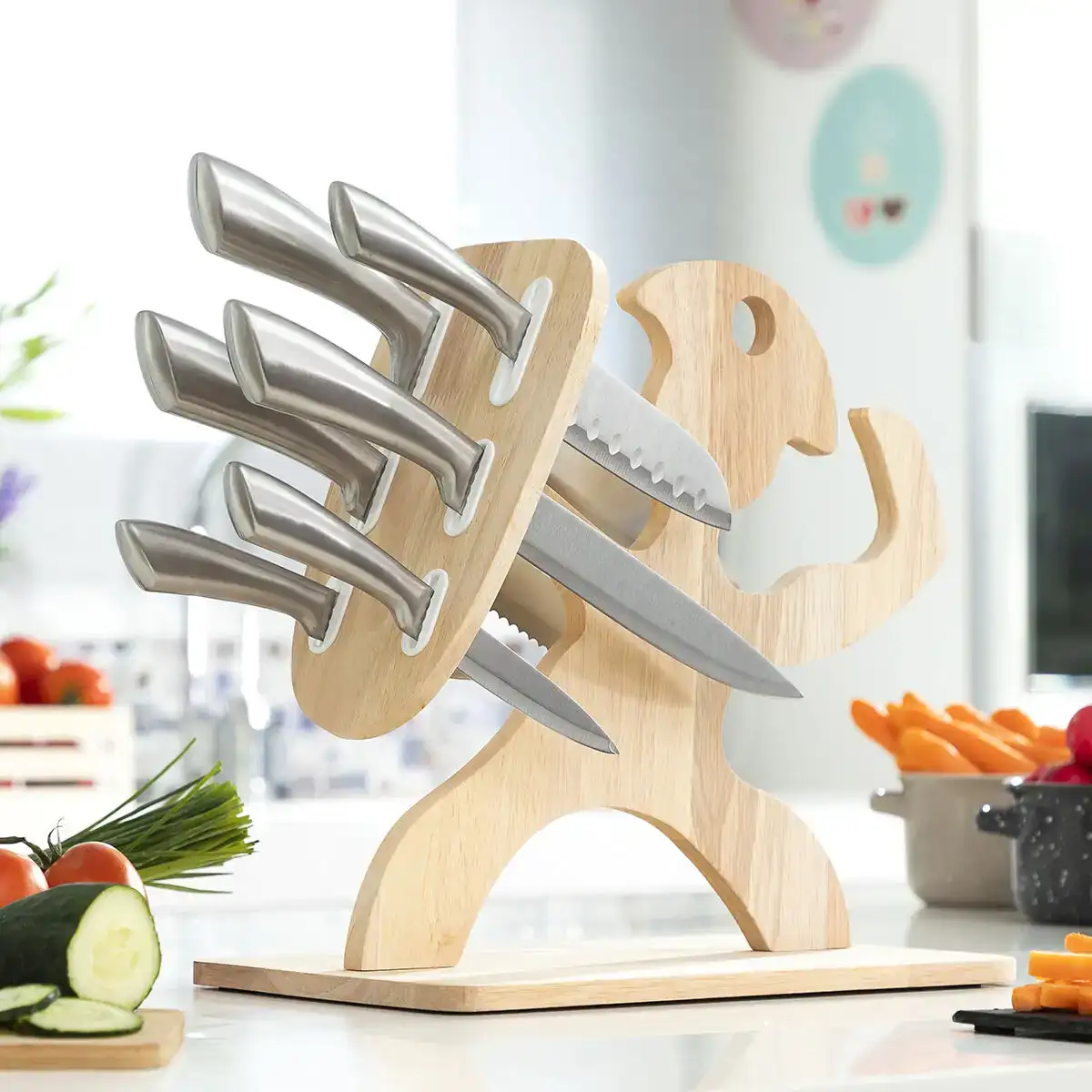 Jeu de couteaux avec support en bois spartan innovagoods 7 pieces_6549. DIAYTAR COTE D'IVOIRE - Votre Destination de Shopping Authentique au Côte d'Ivoire. Plongez dans notre boutique en ligne pour découvrir des produits qui célèbrent la riche culture et l'artisanat du pays.
