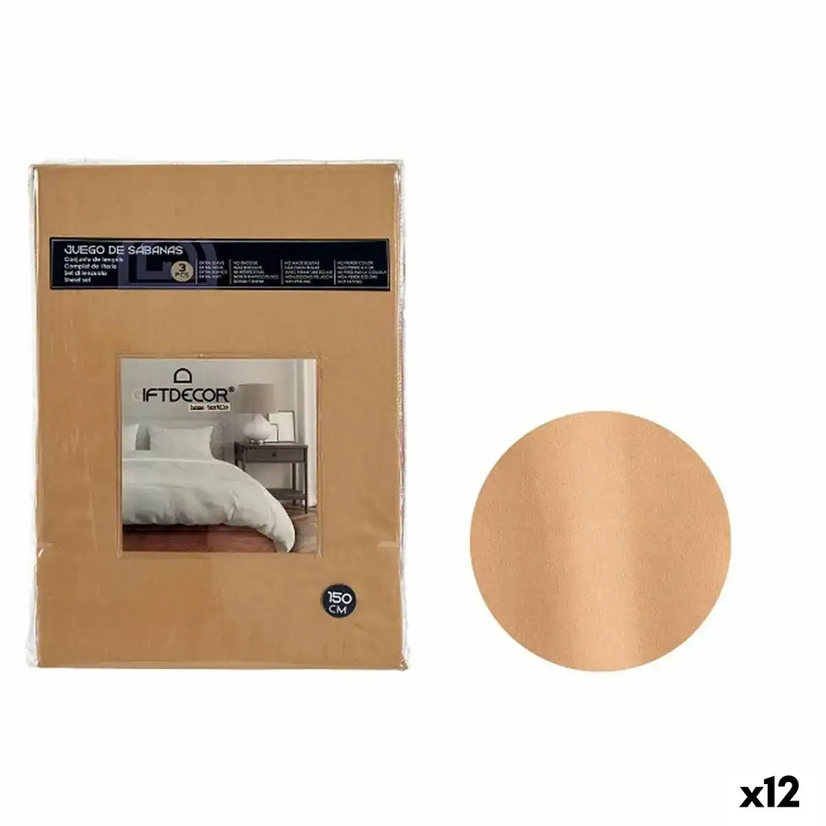 Jeu de draps gran lit 2 persones beige 12 unites _4410. Bienvenue sur DIAYTAR COTE D'IVOIRE - Votre Destination Shopping à la Côte d'Ivoireaise. Explorez notre boutique en ligne et découvrez une gamme variée de produits qui capturent l'esprit du Côte d'Ivoire.