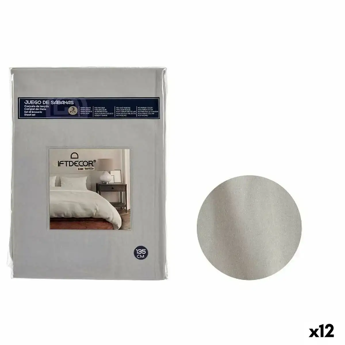 Jeu de draps lit 1 2 persones gris 12 unites _9215. DIAYTAR COTE D'IVOIRE - Votre Destination Shopping de Choix. Explorez notre boutique en ligne et découvrez des trésors qui reflètent votre style et votre passion pour l'authenticité.