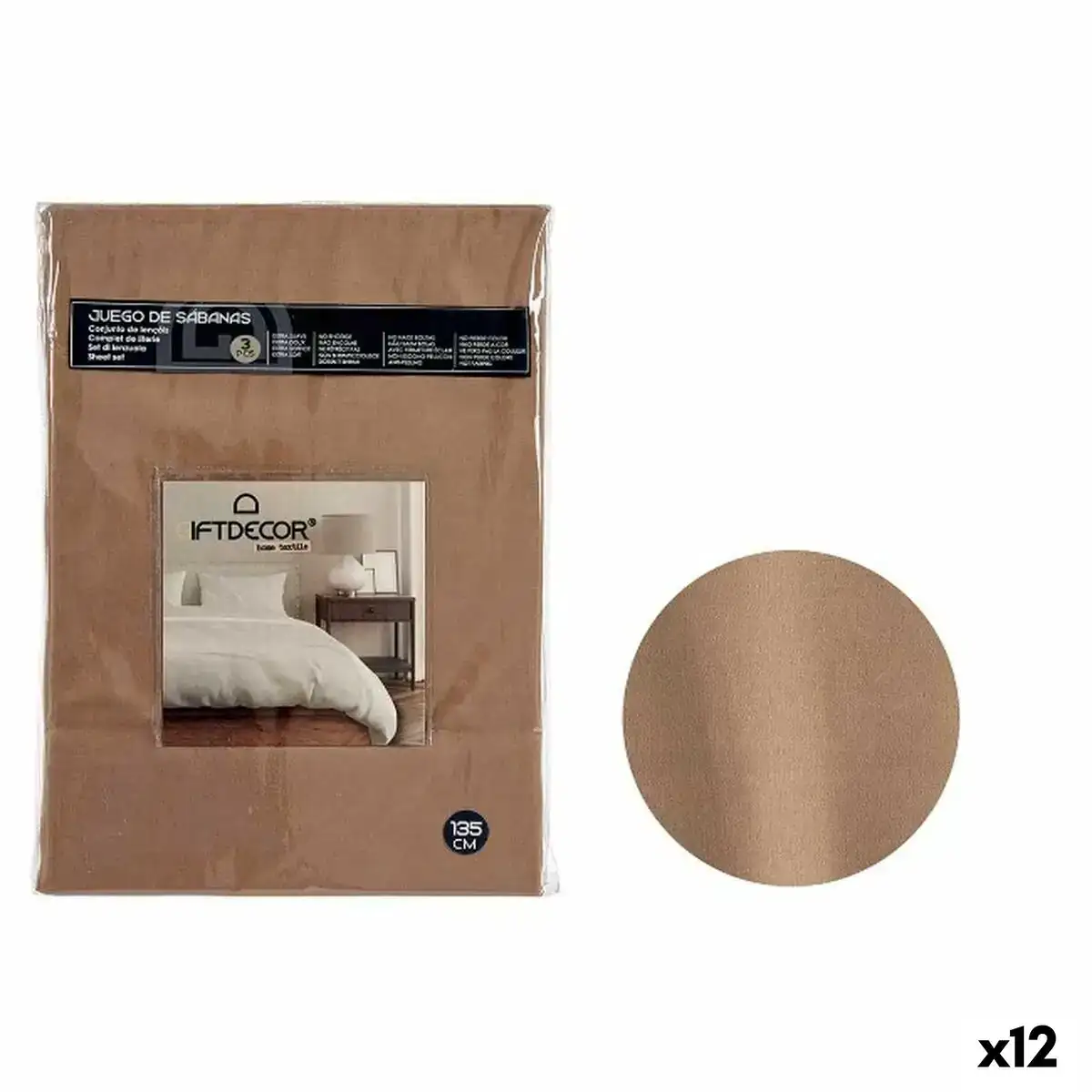 Jeu de draps lit 1 2 persones marron 12 unites _4786. DIAYTAR COTE D'IVOIRE - L'Écrin de Vos Désirs Shopping. Parcourez notre boutique en ligne et explorez des produits minutieusement choisis pour répondre à vos envies les plus exigeantes.