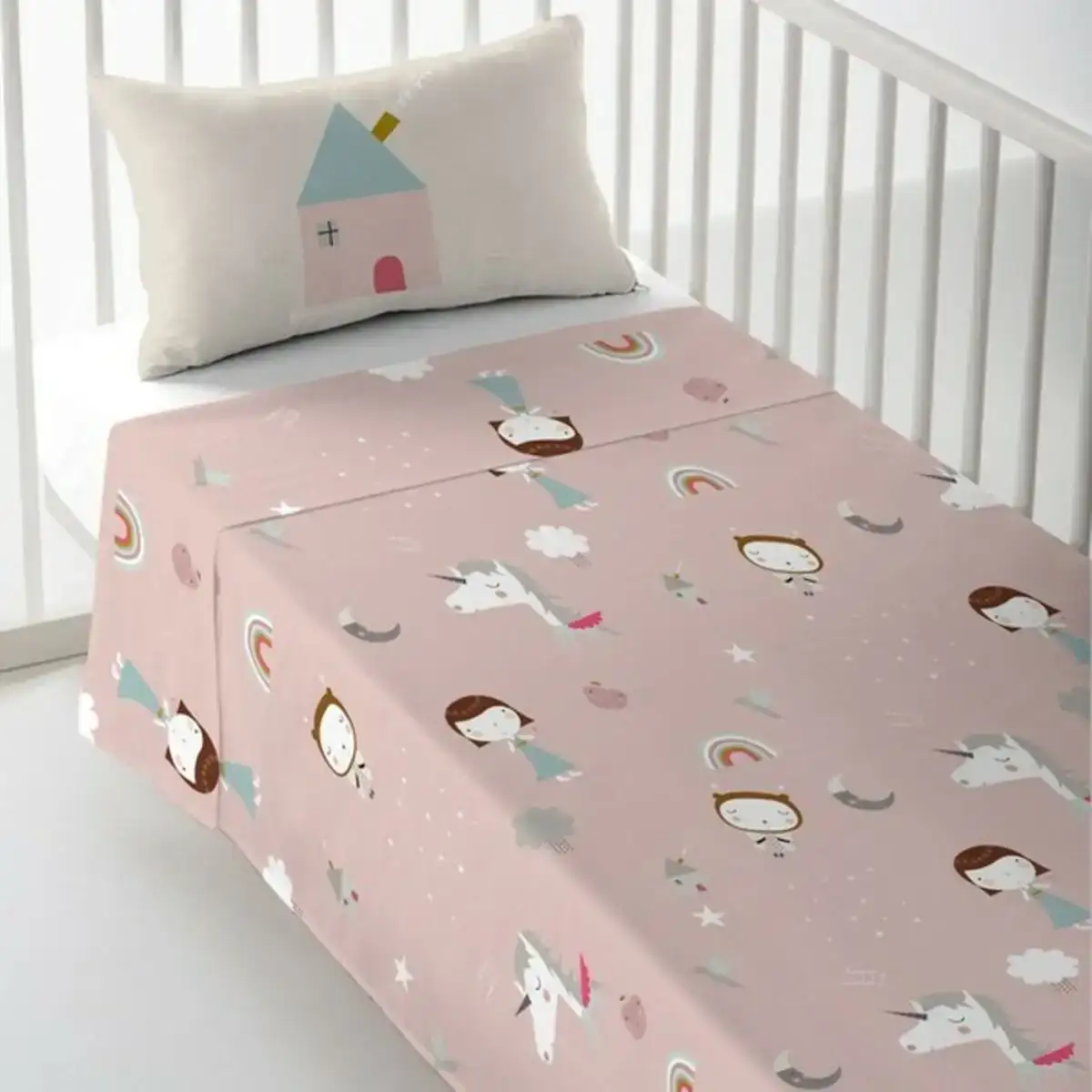 Jeu de draps pour berceau haciendo el indio white unicorn_3191. DIAYTAR COTE D'IVOIRE - Là où Chaque Achat Contribue à un Rêve. Naviguez à travers notre boutique en ligne et soutenez des artisans talentueux tout en acquérant des trésors.