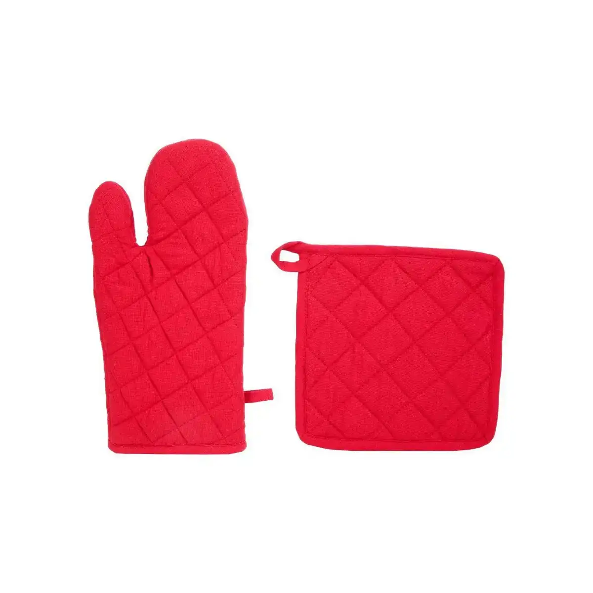 Jeu de maniques et de gants de cuisine atmosphera rouge coton_2782. Bienvenue chez DIAYTAR COTE D'IVOIRE - Où le Shopping Rime avec Diversité. Plongez dans notre univers de produits et découvrez des trésors qui représentent la richesse culturelle du Côte d'Ivoire.