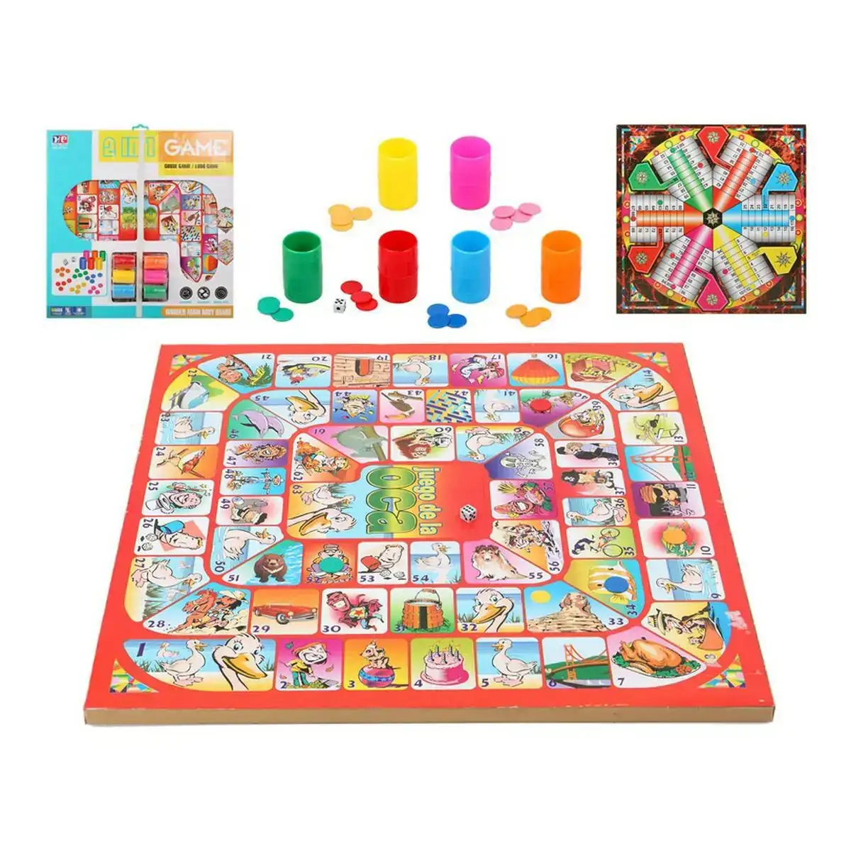 Jeu de petit chevaux et de l oie enfants familial multicouleur 40 x 40 cm_1535. DIAYTAR COTE D'IVOIRE - Votre Plateforme Shopping Engagée. Explorez notre catalogue et choisissez des produits qui reflètent notre dévouement envers la qualité et la satisfaction du client.