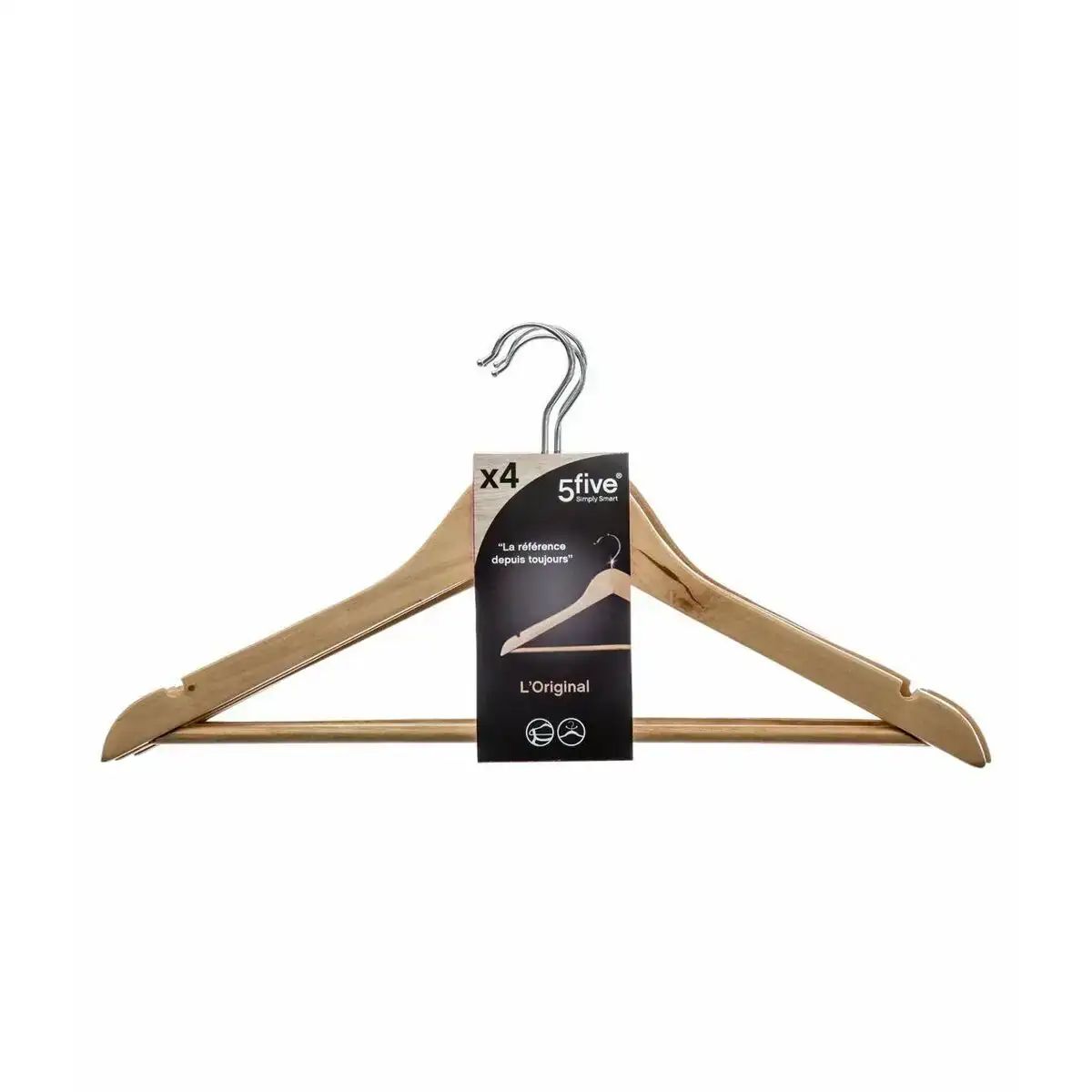 Jeu de porte manteaux 5five marron beige naturel bois 44 x 23 cm 4 unites _7473. Bienvenue chez DIAYTAR COTE D'IVOIRE - Où Chaque Objet a son Histoire. Découvrez notre sélection méticuleuse et choisissez des articles qui racontent l'âme du Côte d'Ivoire.