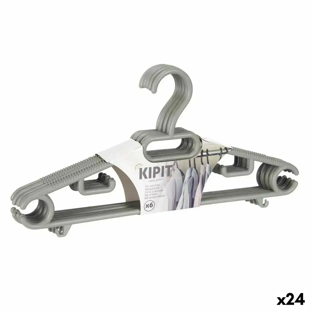 Jeu de porte manteaux gris plastique 24 unites_4848. DIAYTAR COTE D'IVOIRE - L'Artisanat à Portée de Clic. Découvrez notre boutique en ligne pour trouver des produits uniques qui célèbrent la créativité et l'artisanat sénégalais.