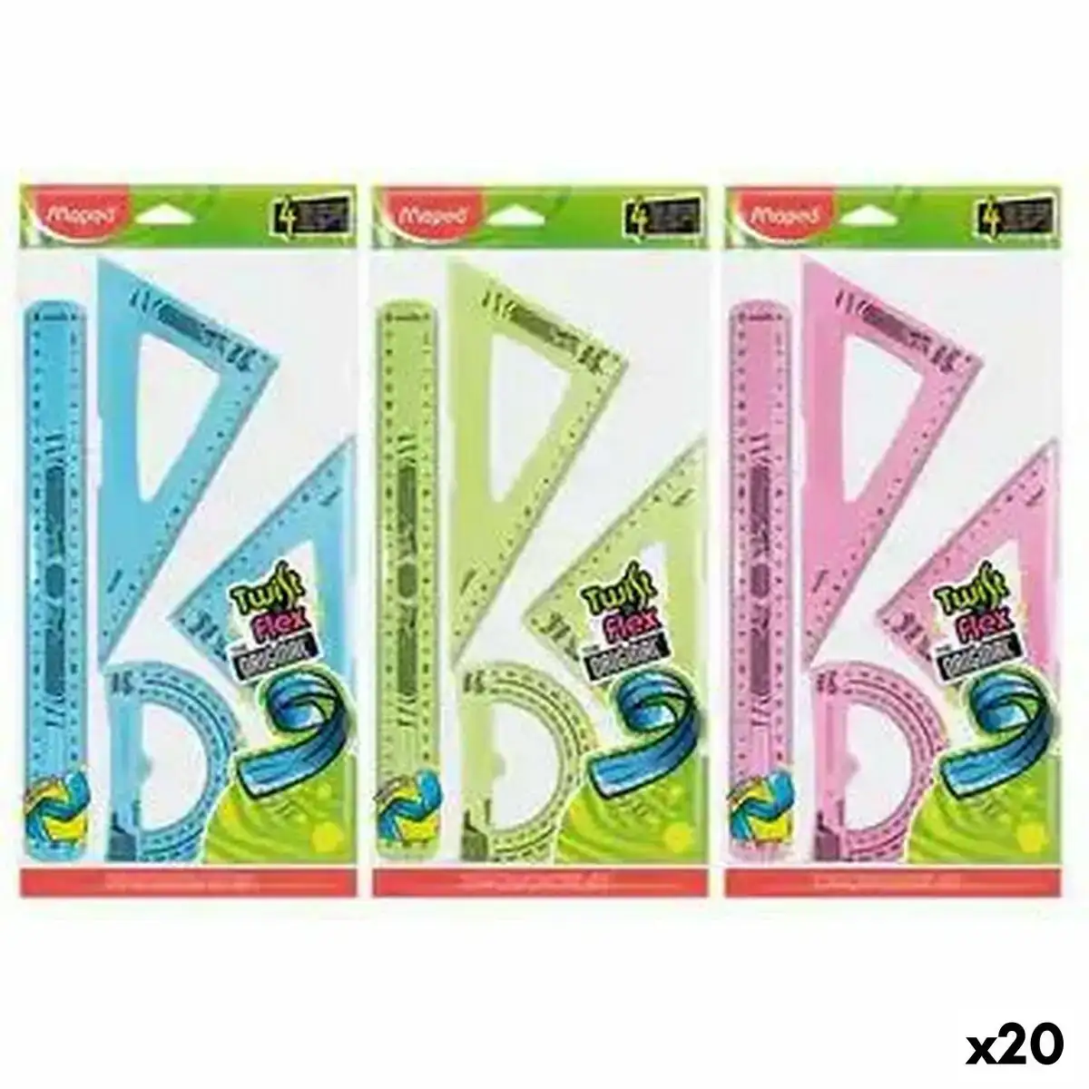 Jeu de regles maped twist n flex maxi 4 pieces 20 unites_2787. DIAYTAR COTE D'IVOIRE - Là où Chaque Produit Est une Trouvaille. Parcourez notre catalogue diversifié et découvrez des articles qui enrichiront votre quotidien, du pratique à l'insolite.