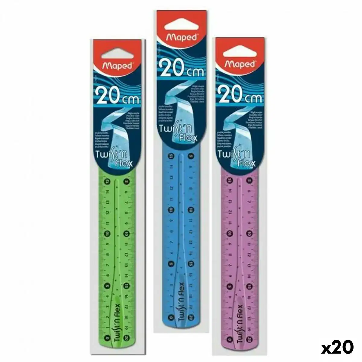 Jeu de regles maped twist n flex multicouleur 20 cm 20 unites_3641. DIAYTAR COTE D'IVOIRE - Où Chaque Produit est une Promesse de Qualité. Explorez notre boutique en ligne et choisissez des produits qui répondent à vos exigences élevées.