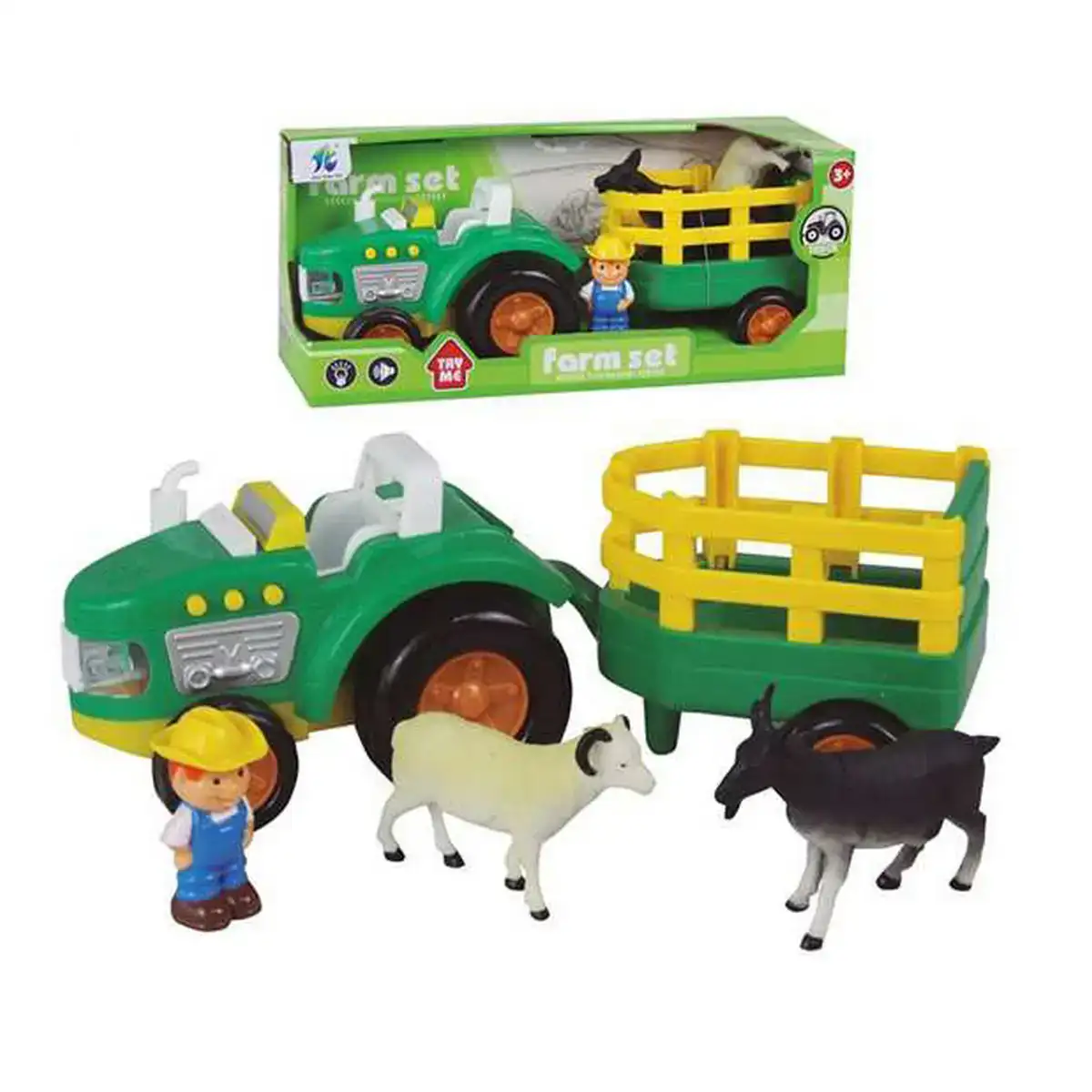 Jeu de vehicules lumieres tracteur remorque avec son ferme 10 x 33 x 13 cm 10 x 33 x 13 cm _6726. DIAYTAR COTE D'IVOIRE - Où Choisir est un Voyage Cultuel. Explorez notre boutique en ligne et découvrez des produits qui célèbrent la richesse et la diversité culturelle du Côte d'Ivoire.