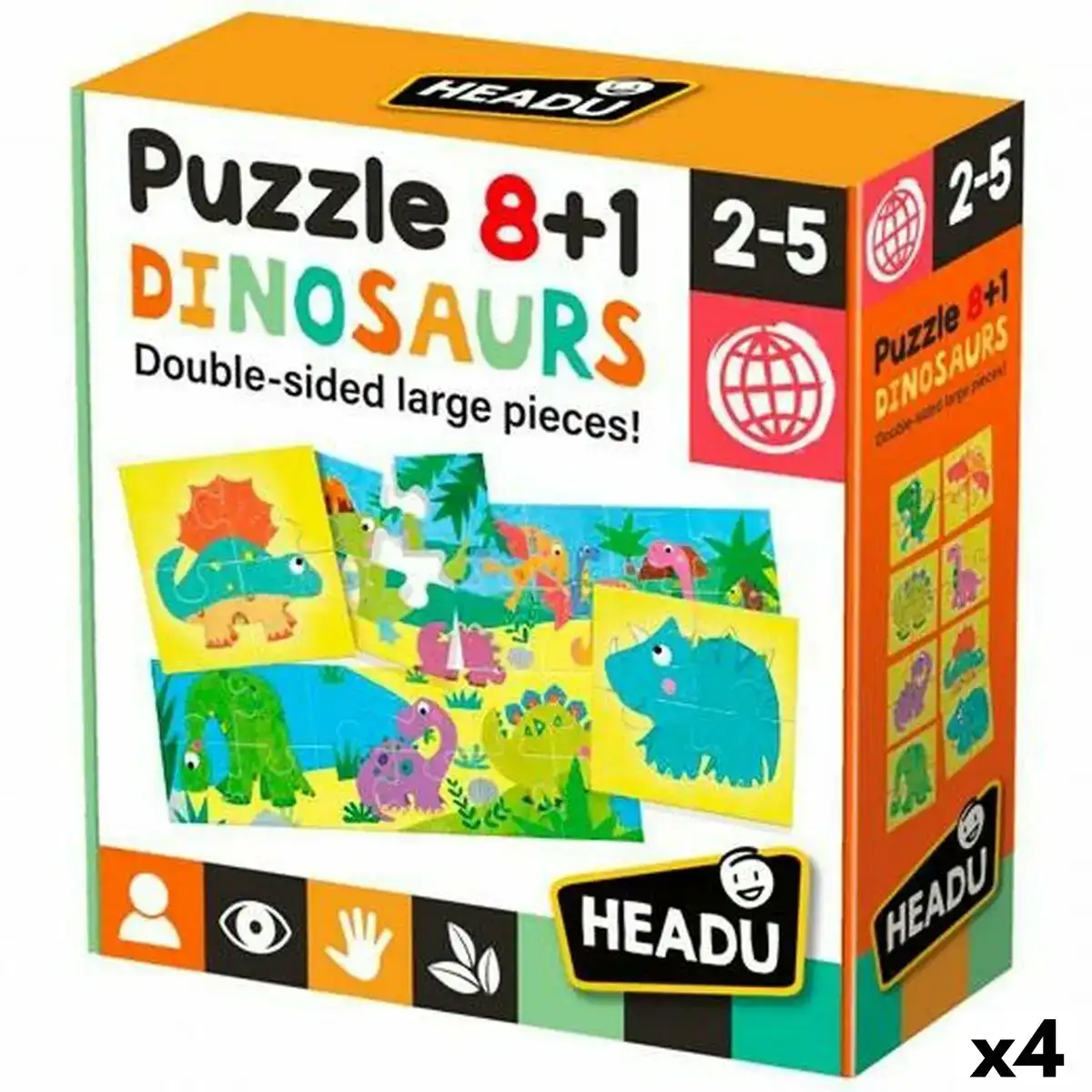 Jeu education enfant headu puzzle 8 1 dinosaurios 4 unites _5020. DIAYTAR COTE D'IVOIRE - Où l'Élégance se Mêle à l'Authenticité. Naviguez à travers notre boutique en ligne et choisissez des produits qui incarnent le style et la tradition du Côte d'Ivoire.