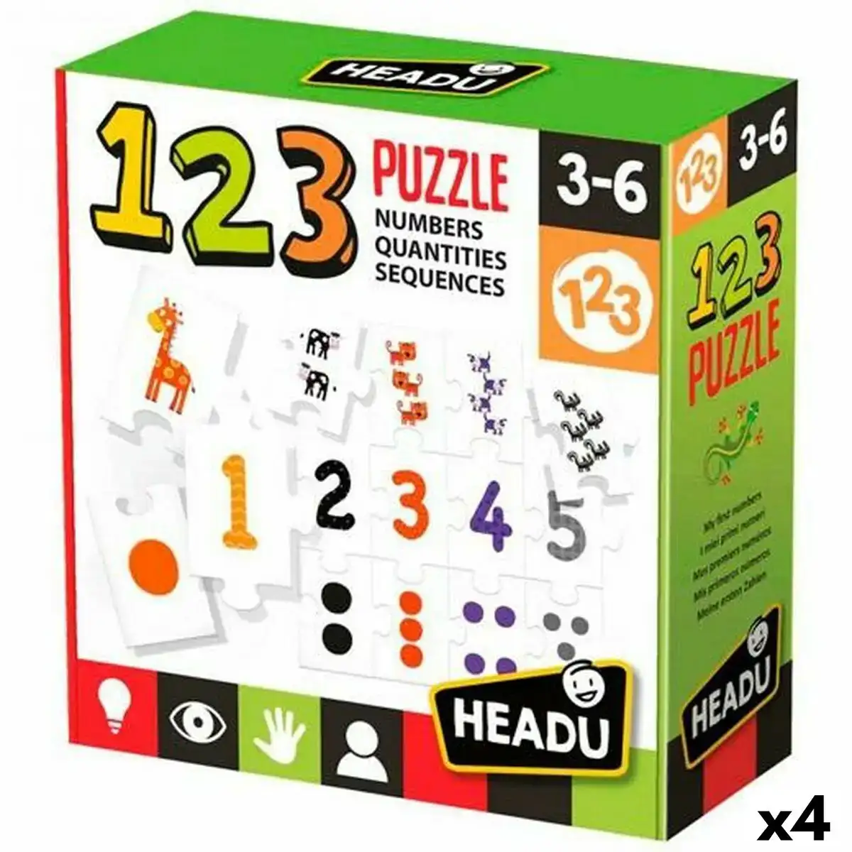 Jeu education enfant headu puzzle numeros 4 unites _8398. DIAYTAR COTE D'IVOIRE - Votre Paradis Shopping au Cœur du Côte d'Ivoire. Explorez notre boutique en ligne et découvrez des produits conçus pour enchanter chaque aspect de votre vie.