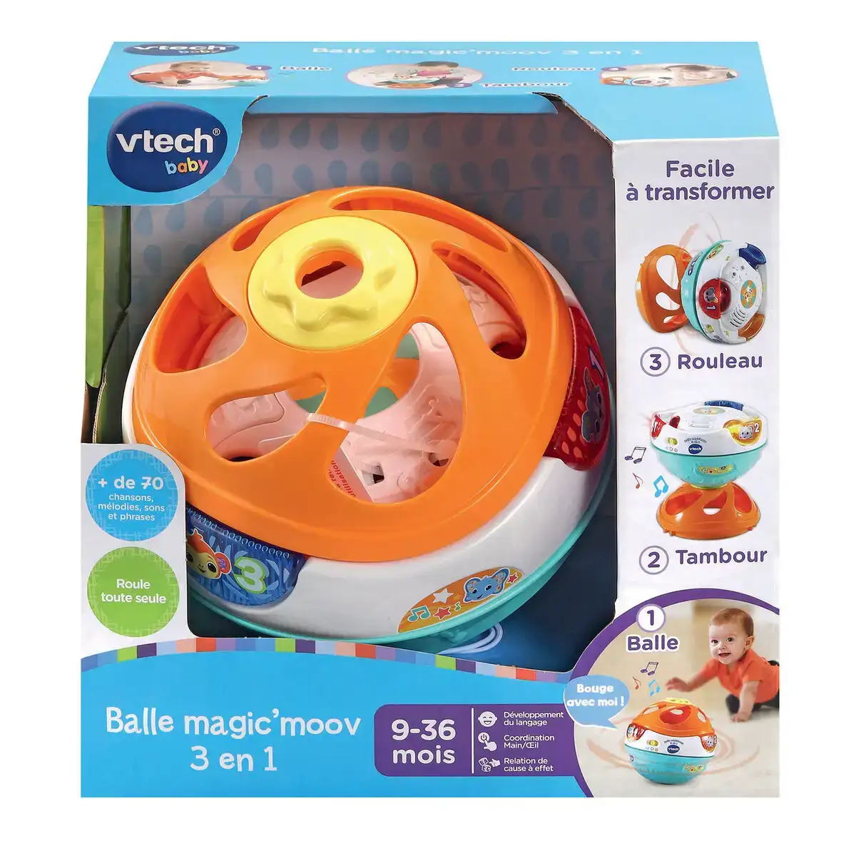 Jouet interactif pour bebe vtech baby magic moov ball 3 in 1_2376. DIAYTAR COTE D'IVOIRE - Votre Destination pour un Shopping Réfléchi. Découvrez notre gamme variée et choisissez des produits qui correspondent à vos valeurs et à votre style de vie.