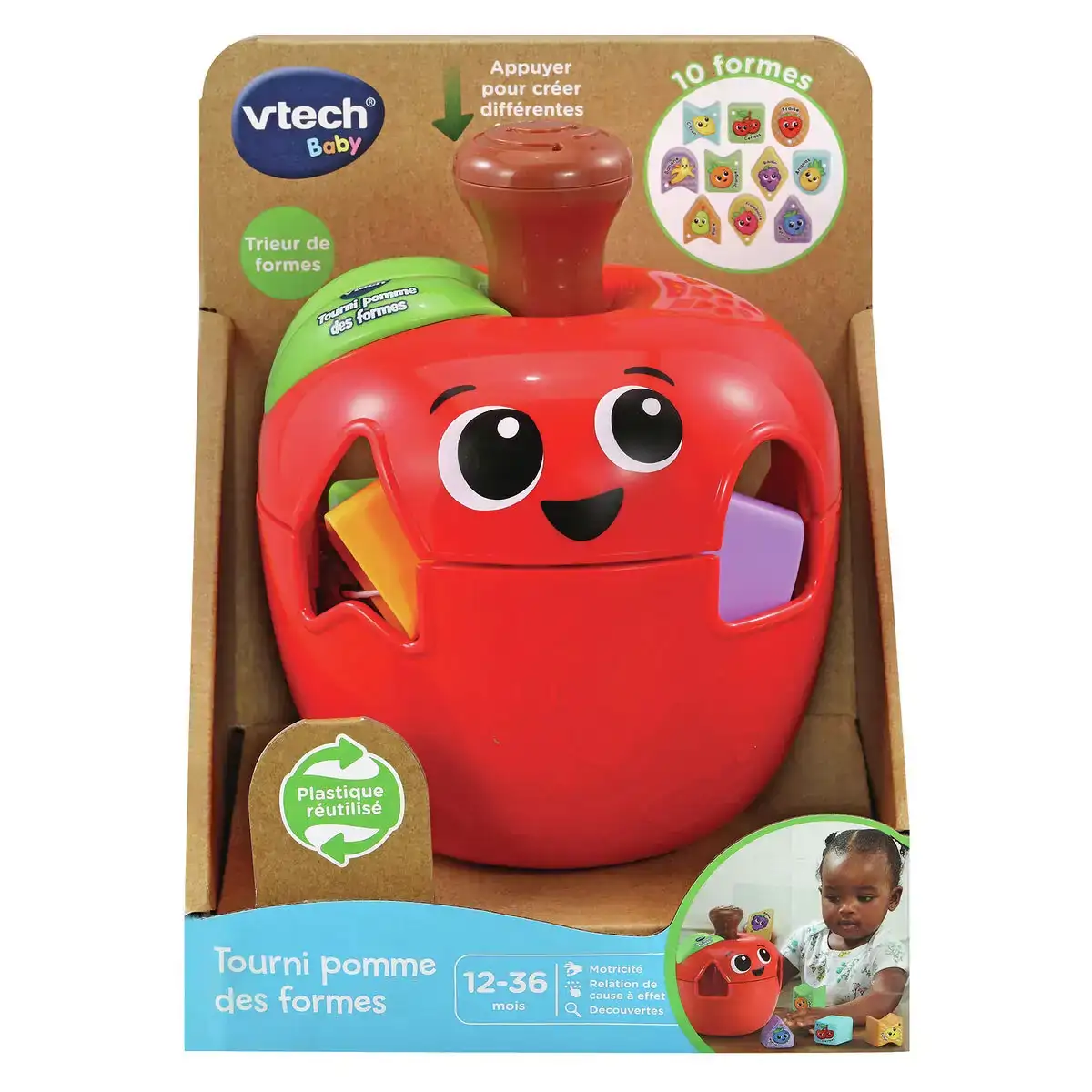 Jouet interactif pour bebe vtech baby tourni pomme des formes_3719. DIAYTAR COTE D'IVOIRE - Là où Choisir est un Acte d'Amour pour le Côte d'Ivoire. Explorez notre gamme et choisissez des produits qui célèbrent la culture et l'artisanat du pays.