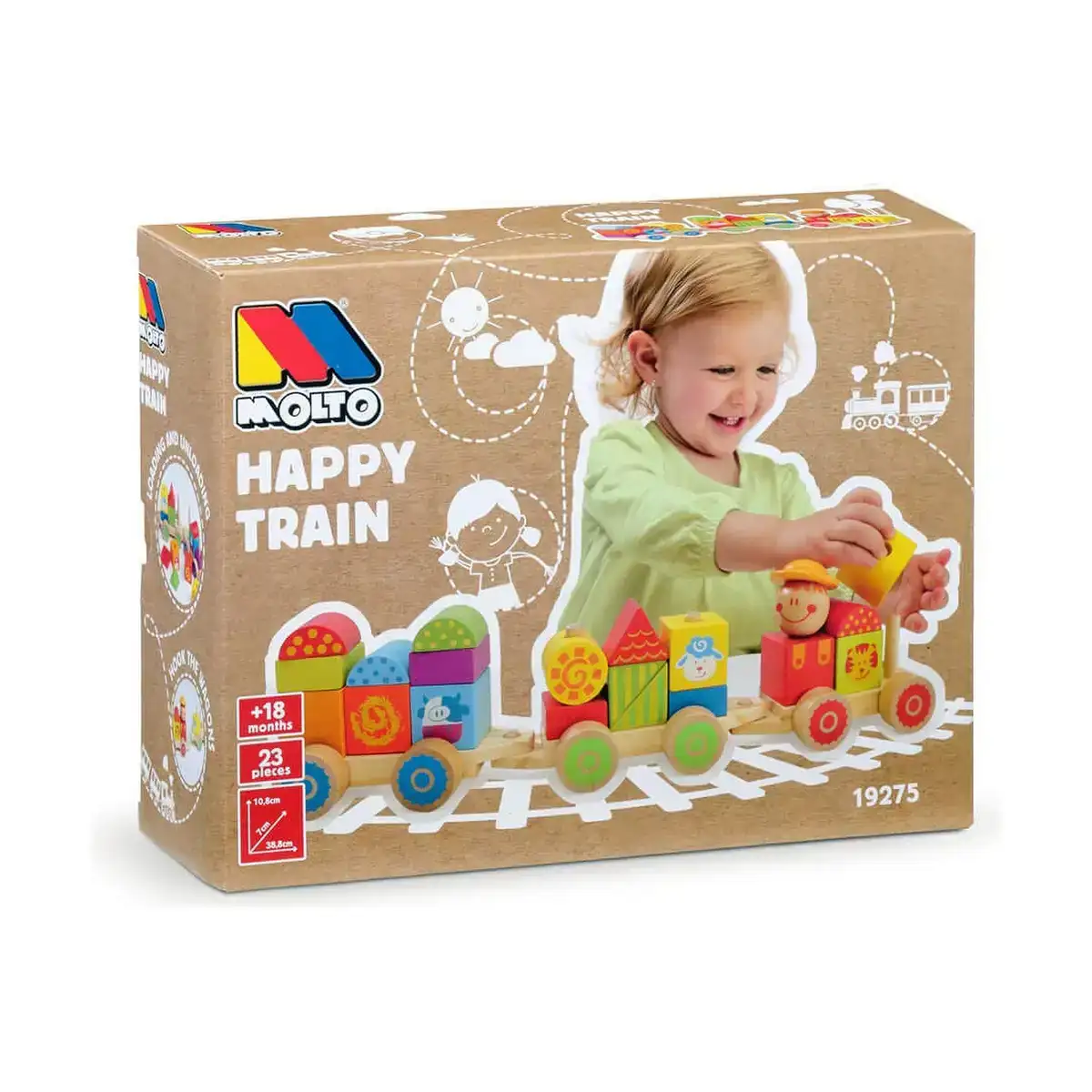 Jouet pour bebe molto happy train 23 pieces bois_3541. DIAYTAR COTE D'IVOIRE - Votre Boutique en Ligne, Votre Choix Illimité. Parcourez nos rayons et découvrez des produits qui vous inspirent, de la mode à la maison et bien plus.