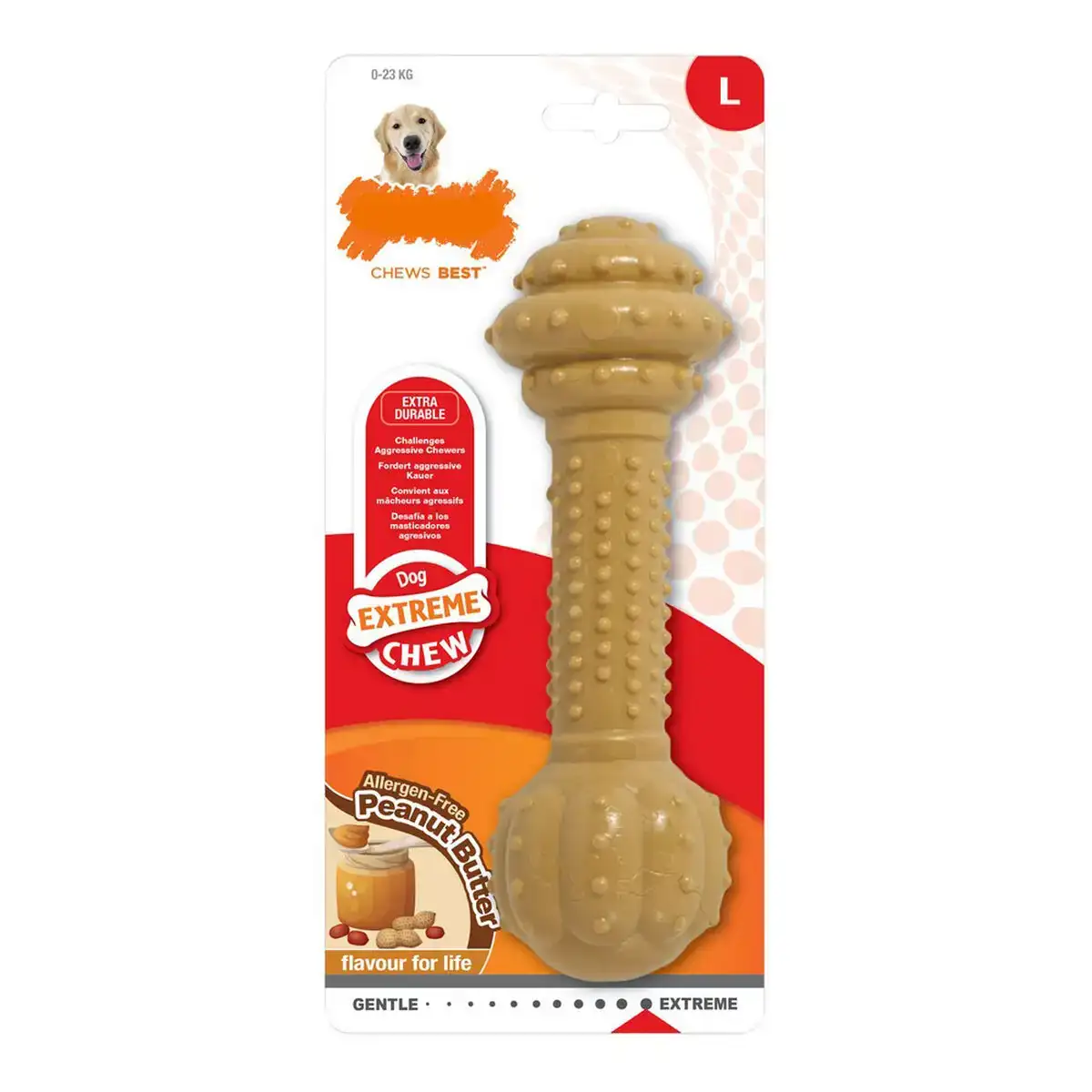Jouet pour chien nylabone extreme chew barbell nylon beurre de cacahuetes_6551. DIAYTAR COTE D'IVOIRE - Votre Destination Shopping d'Exception. Parcourez nos rayons virtuels et choisissez des produits qui incarnent l'excellence et la diversité.