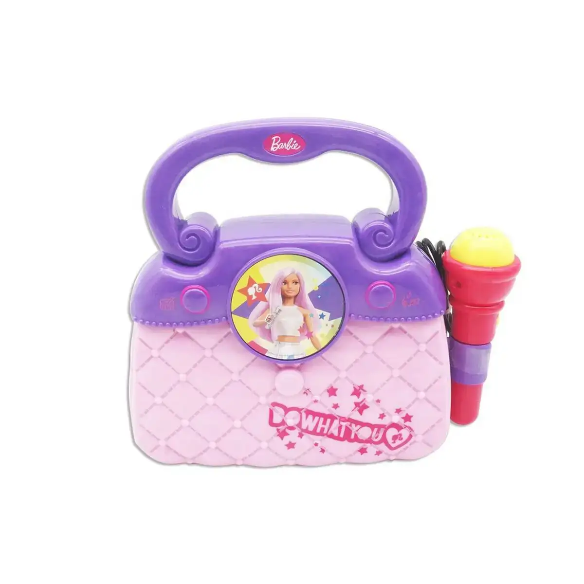Karaoke barbie 4409 sac violet_2950. DIAYTAR COTE D'IVOIRE - Votre Portail vers l'Extraordinaire. Parcourez nos collections et découvrez des produits qui vous emmènent au-delà de l'ordinaire, créant une expérience de shopping mémorable.