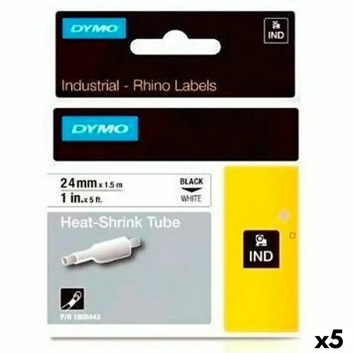 Kit de gaines thermo retratables rhino dymo id1 24 24 x 1 5 mm noir blanc 5 unites _8864. DIAYTAR COTE D'IVOIRE - Où Choisir est un Acte de Création. Naviguez à travers notre plateforme et choisissez des produits qui complètent votre histoire personnelle.