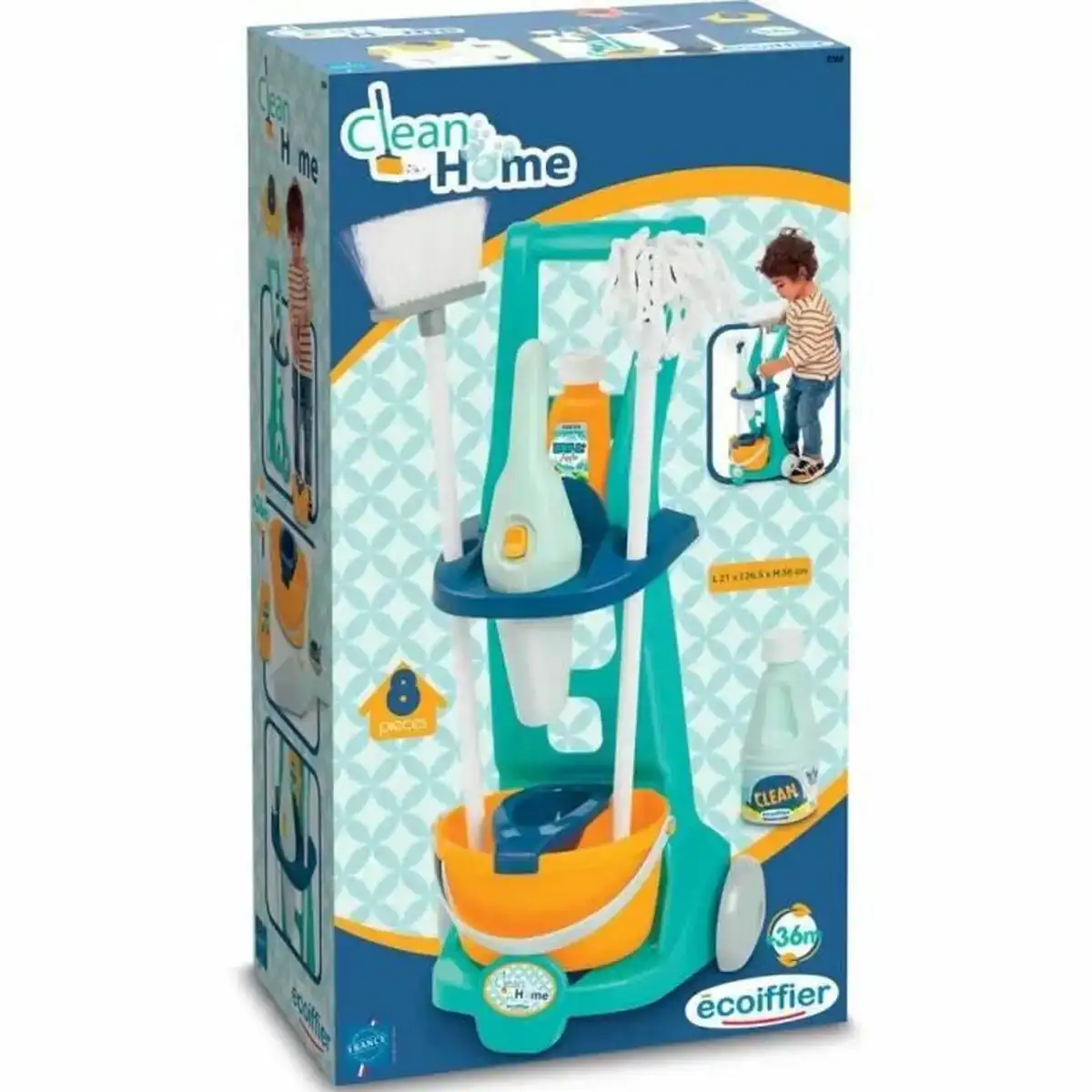 Kit de nettoyage et de rangement ecoiffier clean home jouets_1861. DIAYTAR COTE D'IVOIRE - L'Art de Vivre le Shopping Authentique. Découvrez notre boutique en ligne et trouvez des produits qui célèbrent la culture et l'héritage du Côte d'Ivoire.