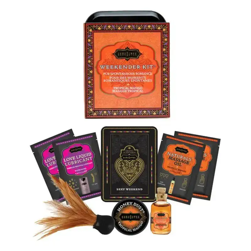 Kit grand plaisir weekender tropical mango kama sutra_7249. DIAYTAR COTE D'IVOIRE - Où la Tradition s'Harmonise avec le Moderne. Parcourez notre gamme diversifiée et choisissez des produits qui révèlent l'âme du Côte d'Ivoire.