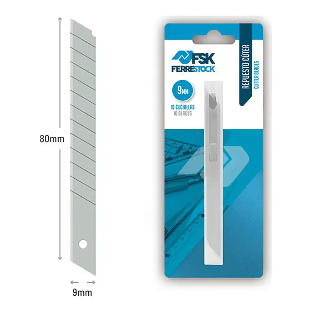 Lame de cutter ferrestock 9 mm 10 uds _8504. DIAYTAR COTE D'IVOIRE - Votre Destination Shopping pour Tous. Parcourez notre boutique en ligne et découvrez une variété de produits pour satisfaire tous vos besoins et désirs.