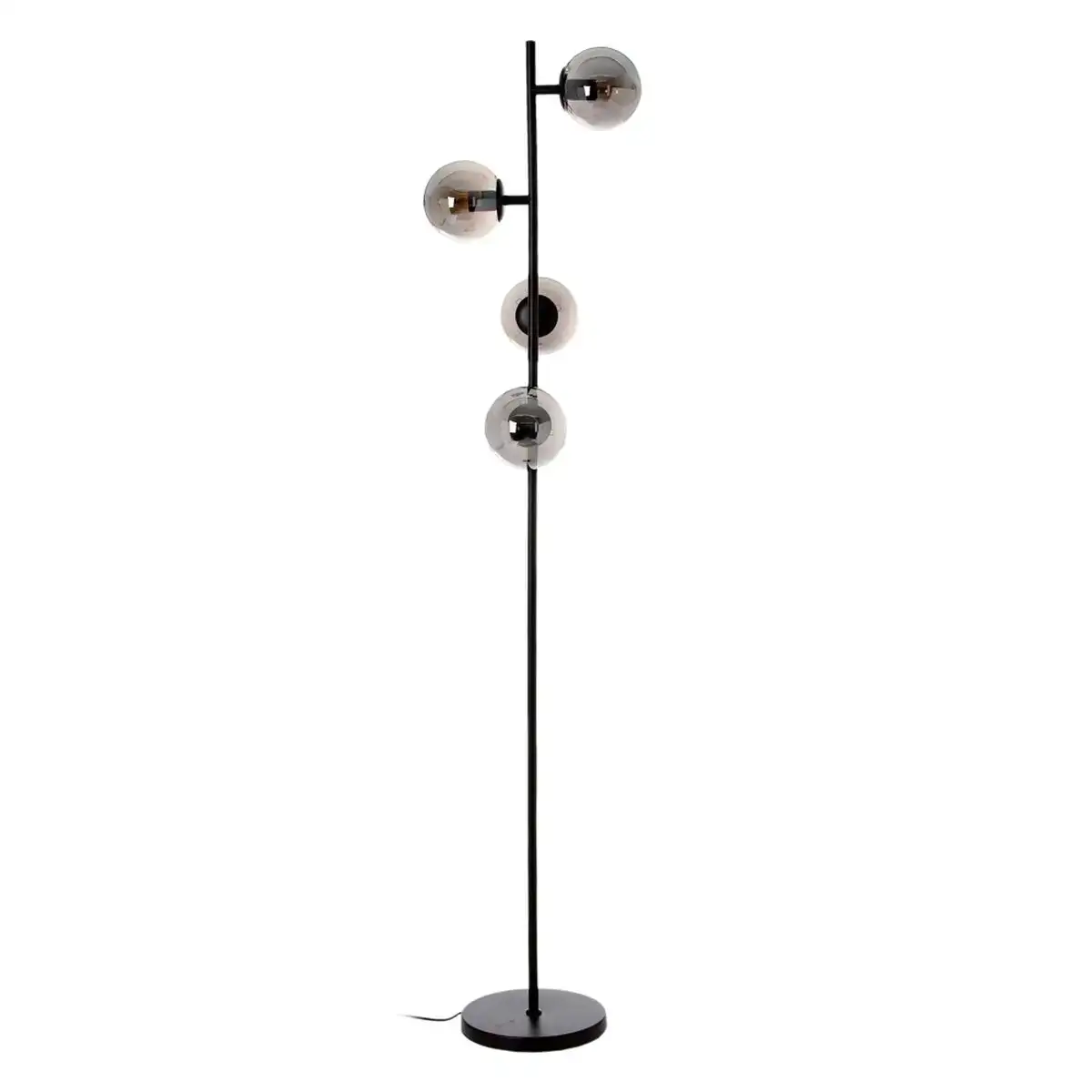 Lampadaire 42 x 42 x 190 cm verre noir metal_3251. Entrez dans DIAYTAR COTE D'IVOIRE - Où Chaque Détail Compte. Explorez notre boutique en ligne pour trouver des produits de haute qualité, soigneusement choisis pour répondre à vos besoins et vos désirs.