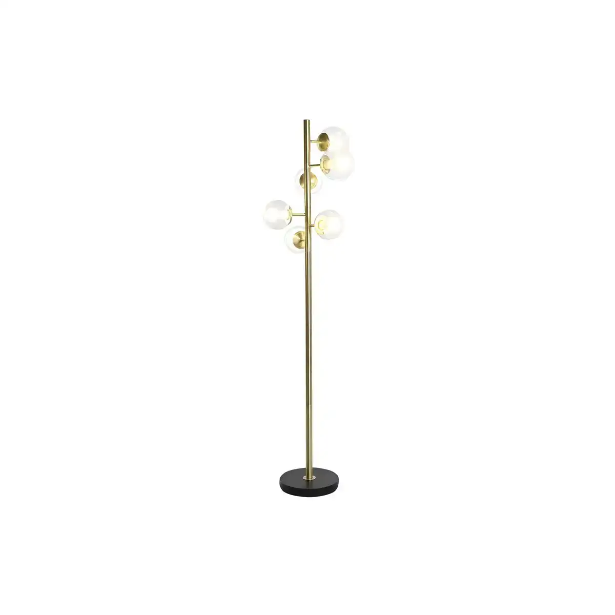 Lampadaire dkd home decor 42 x 42 x 170 cm verre noir dore metal 220 v 50 w_4768. DIAYTAR COTE D'IVOIRE - Là où Chaque Produit a son Propre Éclat. Explorez notre boutique en ligne et trouvez des articles qui ajoutent de la brillance à votre quotidien.