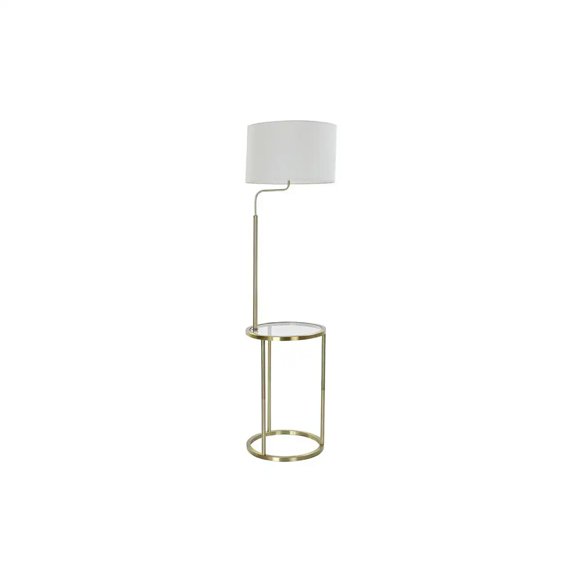 Lampadaire dkd home decor 43 5 x 40 x 154 cm dore metal blanc 220 v 50 w_6028. DIAYTAR COTE D'IVOIRE - Là où Chaque Achat a du Sens. Explorez notre gamme et choisissez des produits qui racontent une histoire, du traditionnel au contemporain.