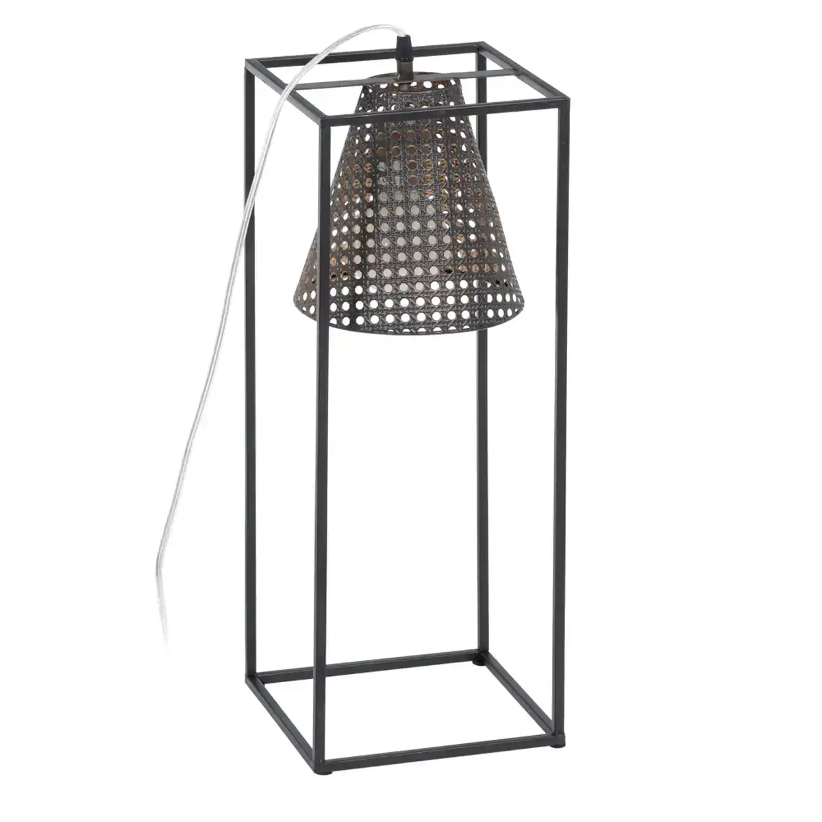 Lampadaire noir dore metal 20 x 20 x 57 cm_9293. Entrez dans l'Univers de DIAYTAR COTE D'IVOIRE - Où l'Innovation Rencontre la Tradition. Explorez notre sélection de produits modernes et traditionnels qui incarnent l'esprit dynamique du Côte d'Ivoire.