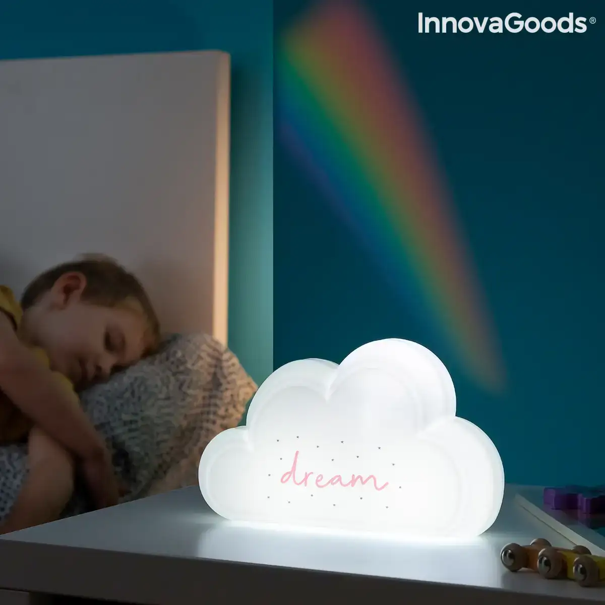 Lampe a projecteur d arc en ciel et autocollants claibow innovagoods_9374. DIAYTAR COTE D'IVOIRE - Où la Tradition Renouvelée Rencontre l'Innovation. Explorez notre gamme de produits qui fusionnent l'héritage culturel avec les besoins contemporains.