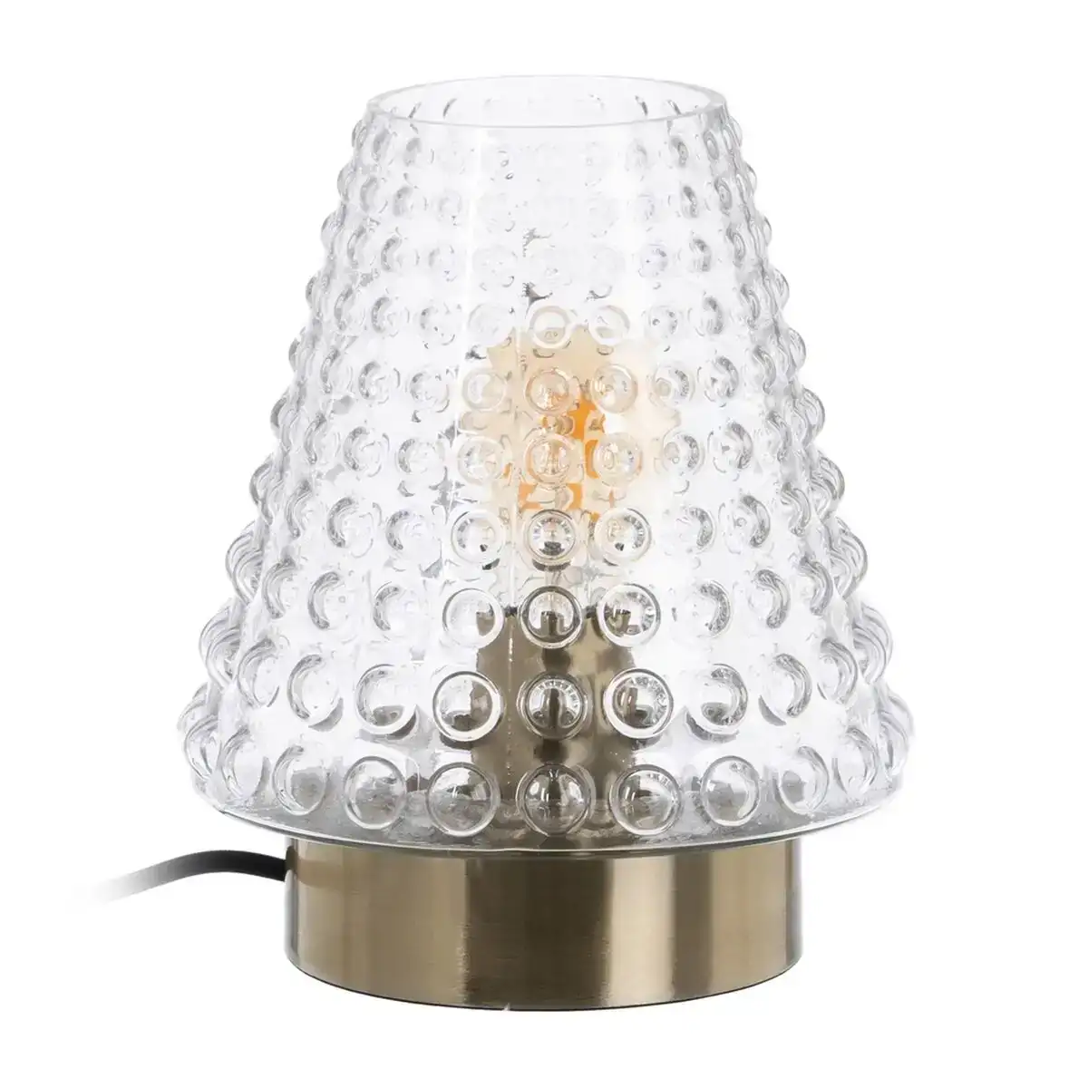 Lampe de bureau 18 x 18 x 23 cm verre metal_7396. DIAYTAR COTE D'IVOIRE - Votre Passage vers l'Exceptionnel. Explorez notre boutique en ligne, où chaque produit est choisi avec soin pour offrir une expérience de shopping inoubliable.