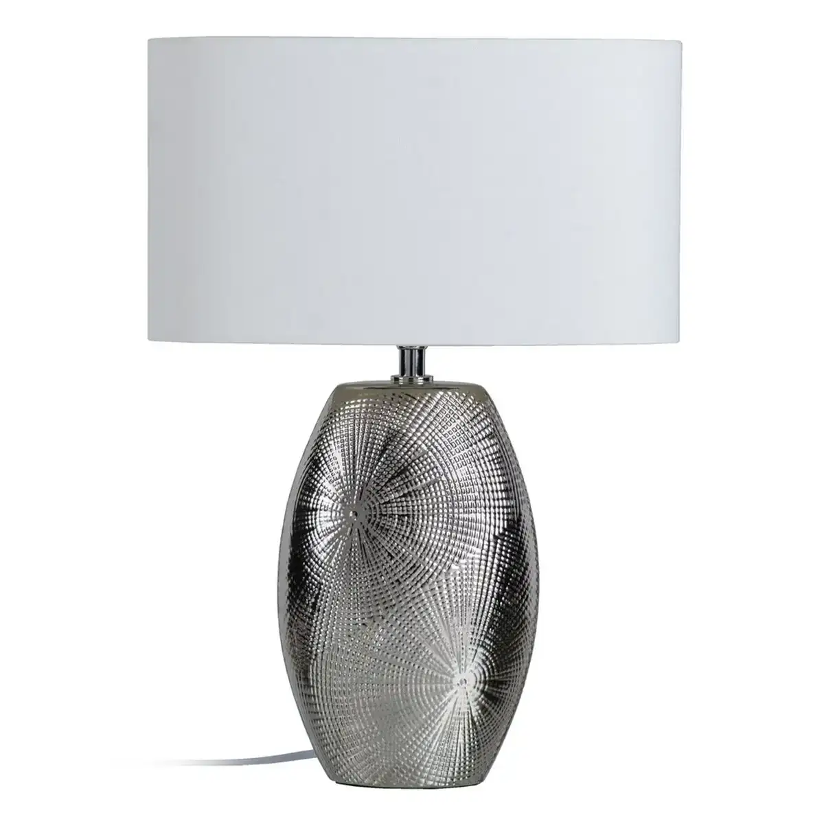 Lampe de bureau 18 x 31 8 x 44 5 cm ceramique argent_9956. DIAYTAR COTE D'IVOIRE - Votre Portail Vers l'Exclusivité. Explorez notre boutique en ligne pour trouver des produits uniques et exclusifs, conçus pour les amateurs de qualité.
