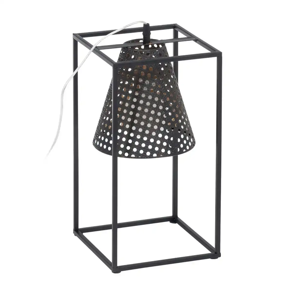 Lampe de bureau 20 x 20 x 42 cm noir dore metal_4735. DIAYTAR COTE D'IVOIRE - Votre Plateforme Shopping Engagée. Explorez notre catalogue et choisissez des produits qui reflètent notre dévouement envers la qualité et la satisfaction du client.