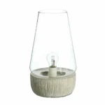 Lampe de bureau 21 5 x 21 5 x 38 cm verre gris ciment_8014. DIAYTAR COTE D'IVOIRE - Votre Destination Shopping Incontournable. Parcourez nos rayons virtuels et trouvez des articles qui répondent à tous vos besoins, du quotidien à l'exceptionnel.