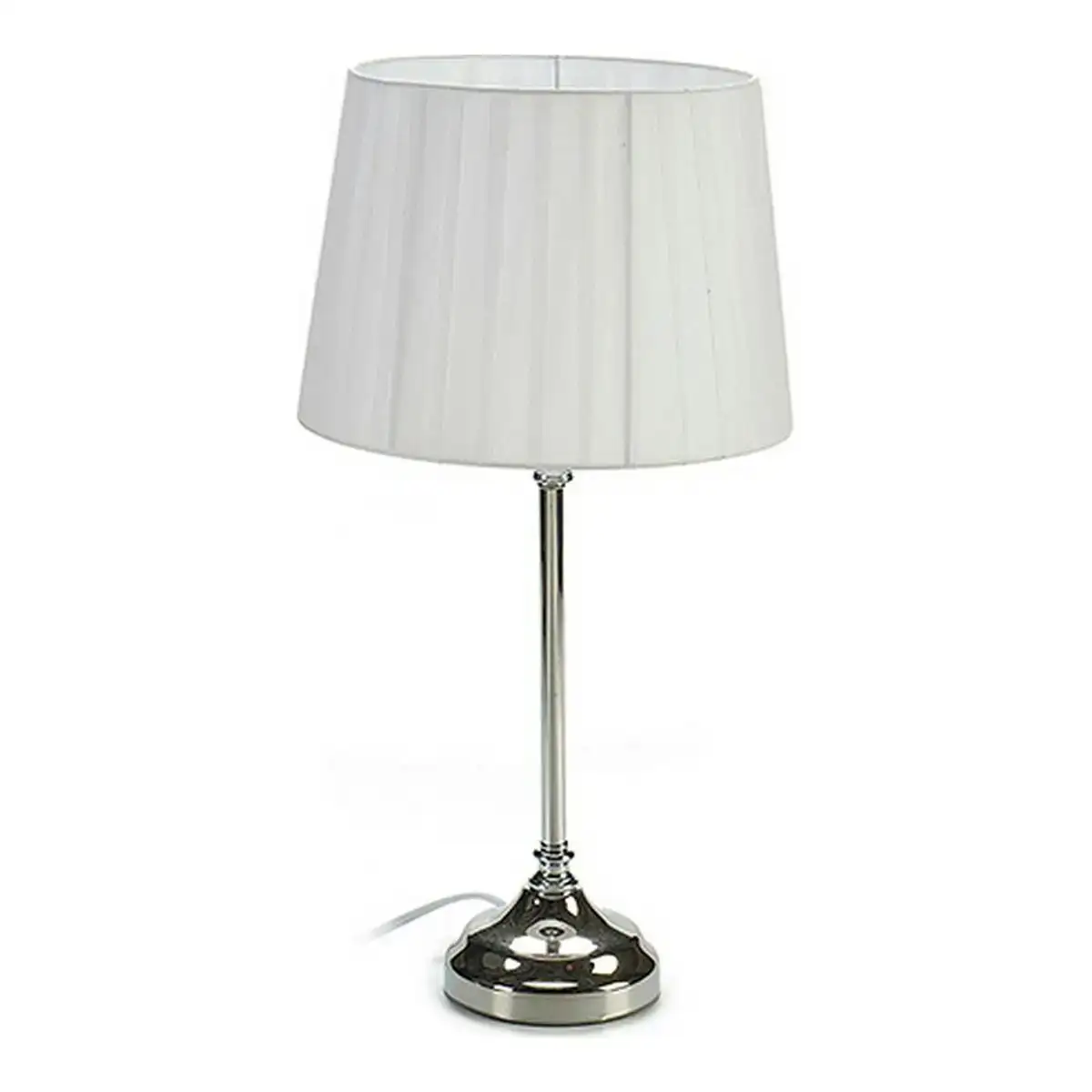 Lampe de bureau argente blanc acier 24 x 45 x 24 cm _4379. DIAYTAR COTE D'IVOIRE - Où la Tradition s'Harmonise avec le Moderne. Parcourez notre gamme diversifiée et choisissez des produits qui révèlent l'âme du Côte d'Ivoire.