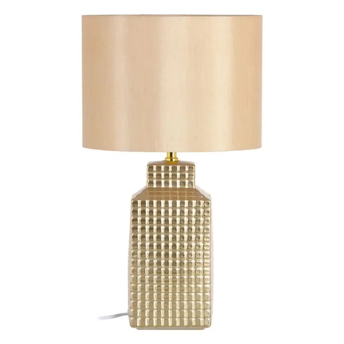 Lampe de bureau ceramique dore 32 x 32 x 40 cm_6527. DIAYTAR COTE D'IVOIRE - Votre Pass vers la Découverte. Explorez notre boutique en ligne et plongez dans un voyage à travers des produits authentiques et contemporains, tous réunis sous un même toit.