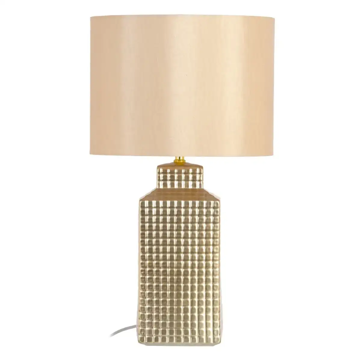Lampe de bureau ceramique dore 36 x 36 x 46 cm_6740. DIAYTAR COTE D'IVOIRE - Où Votre Shopping Prend Vie. Explorez notre boutique en ligne pour trouver des articles qui vous ressemblent et qui ajoutent de l'éclat à votre quotidien.
