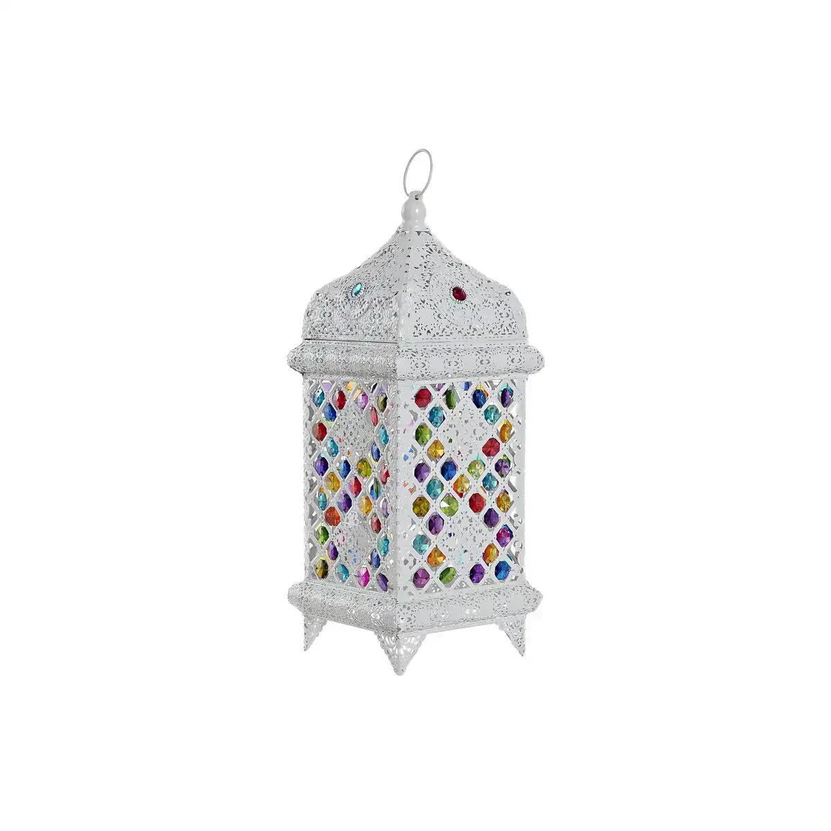 Lampe de bureau dkd home decor 18 x 18 x 46 cm metal blanc multicouleur 220 v 50 w_7343. Bienvenue chez DIAYTAR COTE D'IVOIRE - Où le Shopping Devient un Plaisir. Découvrez notre boutique en ligne et trouvez des trésors qui égaieront chaque jour de votre vie.