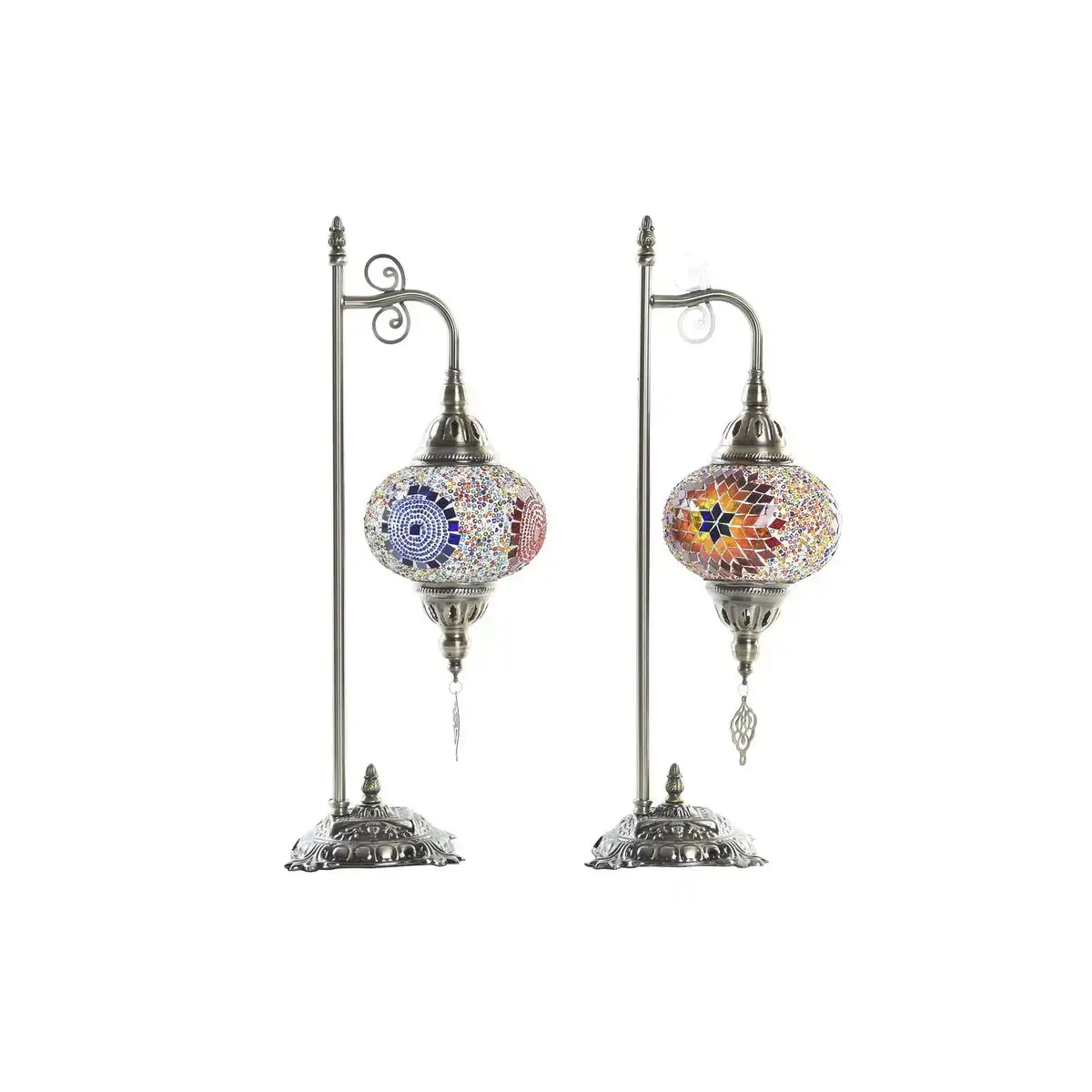 Lampe de bureau dkd home decor 23 x 15 x 53 cm verre argente metal 220 v 50 w 2 unites _5404. DIAYTAR COTE D'IVOIRE - Votre Destination Shopping Inspirante. Explorez notre catalogue pour trouver des articles qui stimulent votre créativité et votre style de vie.
