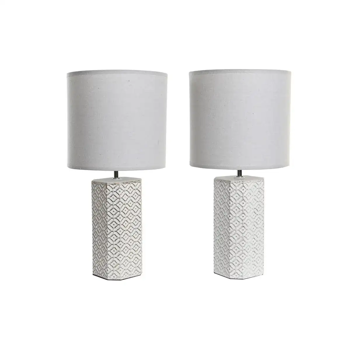 Lampe de bureau dkd home decor 26 x 26 x 53 cm dore ciment cuivre blanc 220 v 50 w 2 unites _6234. DIAYTAR COTE D'IVOIRE - Là où Chaque Achat a du Sens. Explorez notre gamme et choisissez des produits qui racontent une histoire, votre histoire.