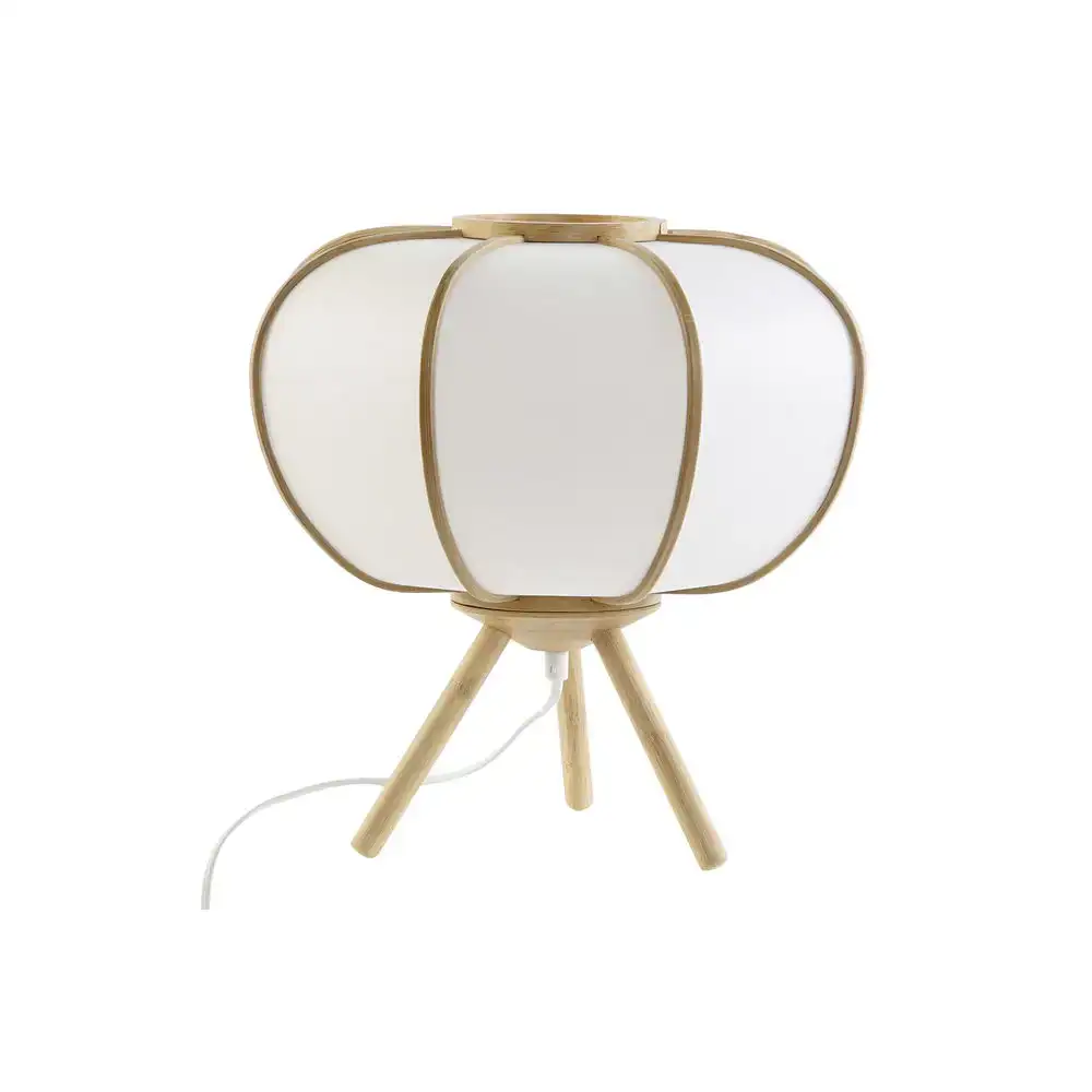 Lampe de bureau dkd home decor 34 x 34 x 33 cm naturel blanc bambou 220 v 50 w_4253. DIAYTAR COTE D'IVOIRE - L'Art de Vivre le Shopping Éthique. Parcourez notre gamme et choisissez des produits qui reflètent notre engagement envers des pratiques durables.