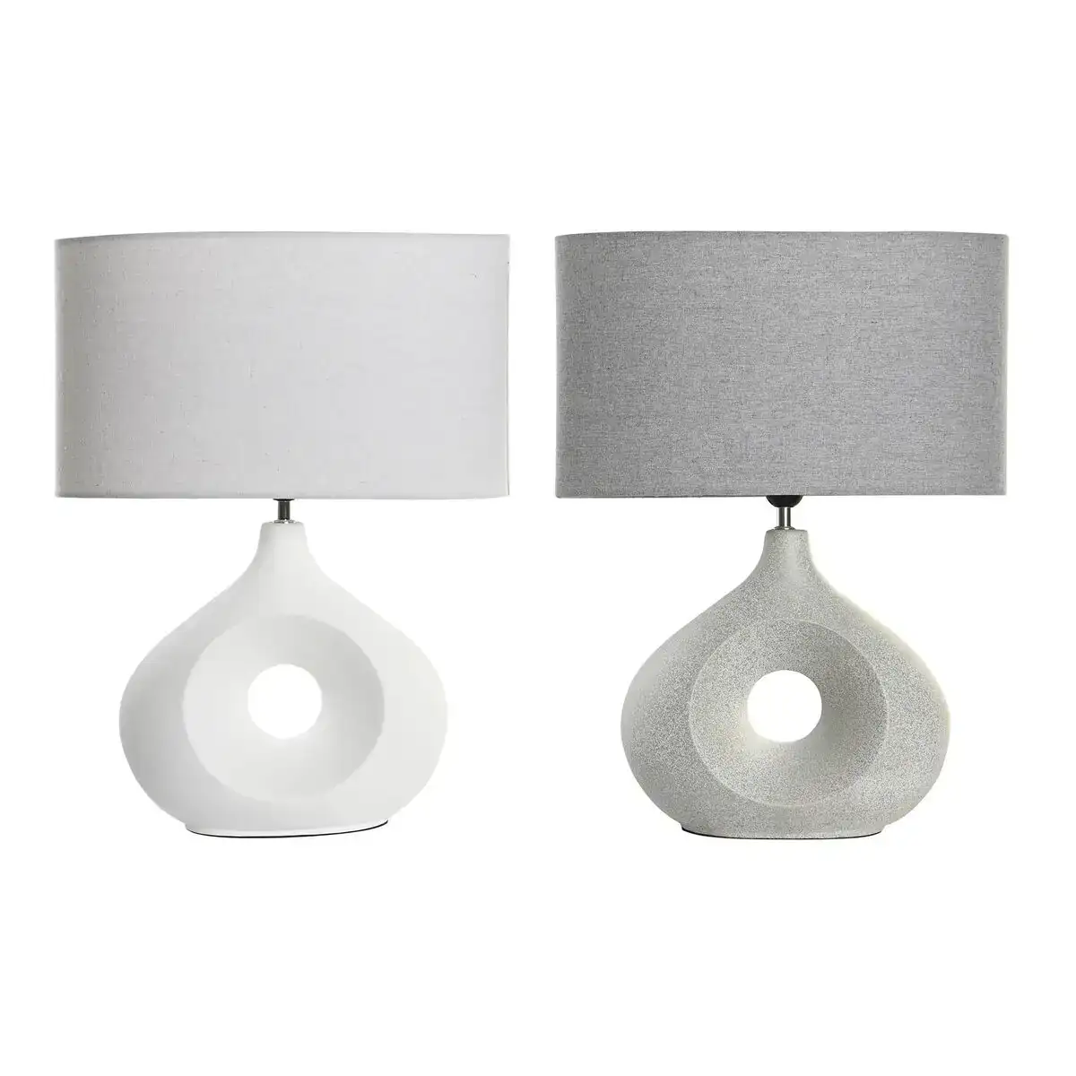 Lampe de bureau dkd home decor 44 x 21 x 57 cm gris blanc gres 220 v 50 w 2 unites _2657. DIAYTAR COTE D'IVOIRE - Là où la Beauté Rencontre la Fonctionnalité. Parcourez notre sélection pour trouver des produits qui allient esthétique et praticité, pour un quotidien sublimé.