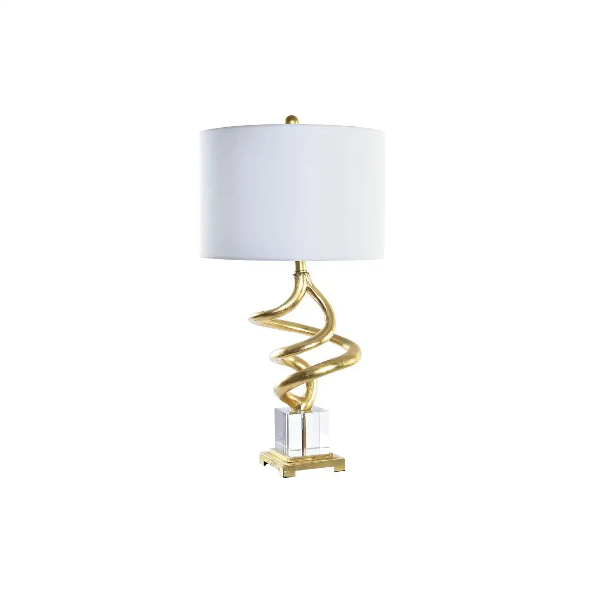 Lampe de bureau dkd home decor blanc dore resine verre 50 w 220 v 38 x 38 x 75 cm_1904. DIAYTAR COTE D'IVOIRE - Là où Chaque Produit est une Trouvaille Unique. Découvrez notre boutique en ligne et trouvez des articles qui vous distinguent par leur originalité.