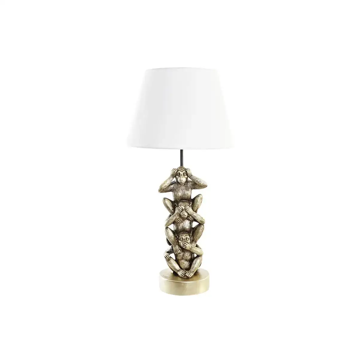 Lampe de bureau dkd home decor dore blanc colonial 220 v 50 w singe 30 x 30 x 61 cm _4928. DIAYTAR COTE D'IVOIRE - Votre Escapade Shopping Virtuelle. Explorez notre boutique en ligne et dénichez des trésors qui évoquent la culture et le savoir-faire sénégalais, un clic à la fois.