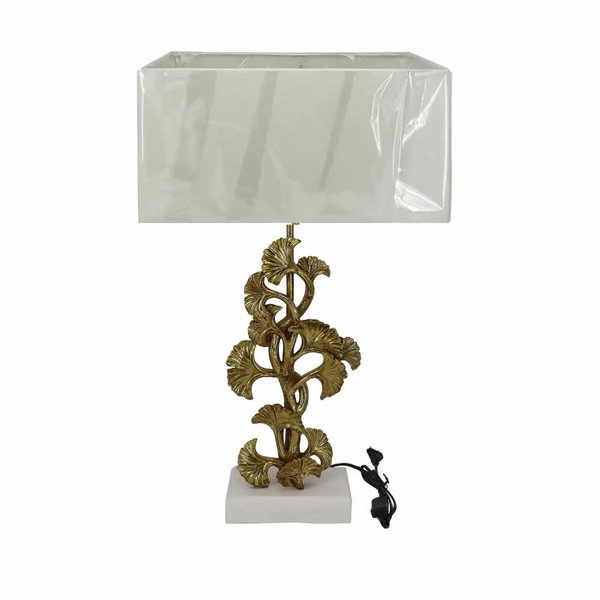Lampe de bureau dkd home decor dore polyester blanc resine 38 x 20 x 59 5 cm _4997. DIAYTAR COTE D'IVOIRE - Votre Destination pour un Shopping Inoubliable. Naviguez à travers notre catalogue et choisissez des produits qui vous marquent par leur originalité.