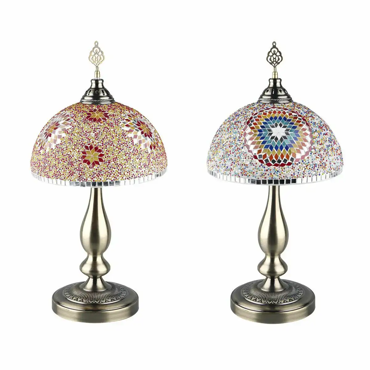 Lampe de bureau dkd home decor verre metal multicouleur 220 v 50 w 30 x 30 x 46 cm 2 unites _1046. DIAYTAR COTE D'IVOIRE - Où la Qualité est Notre Engagement. Explorez notre boutique en ligne pour découvrir des produits conçus pour vous apporter satisfaction et plaisir.