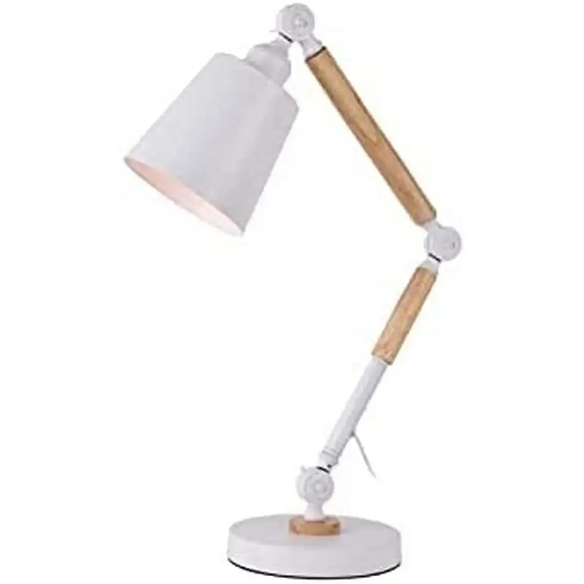 Lampe de bureau edm bois blanc metal 60 w o 18 x 53 cm _8785. Bienvenue chez DIAYTAR COTE D'IVOIRE - Où Chaque Achat Fait une Différence. Découvrez notre gamme de produits qui reflètent l'engagement envers la qualité et le respect de l'environnement.