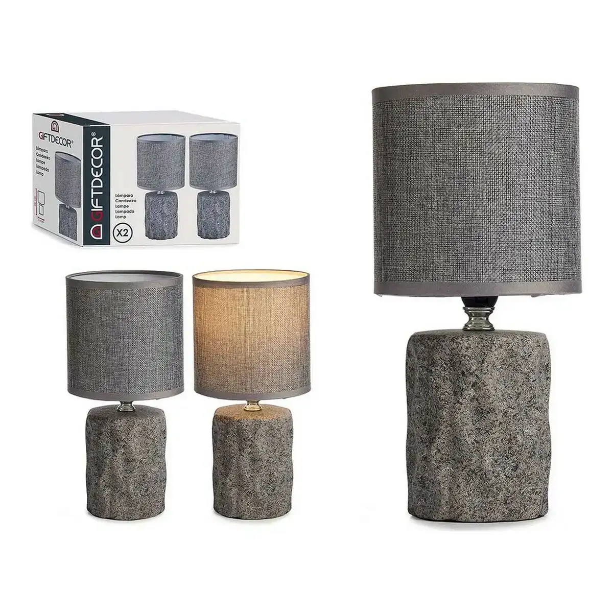 Lampe de bureau pierre ceramique gris 13 x 27 5 x 13 cm 2 pcs _8666. DIAYTAR COTE D'IVOIRE - Votre Plateforme Shopping, Votre Choix Éclairé. Explorez nos offres et choisissez des articles de qualité qui reflètent votre style et vos valeurs.