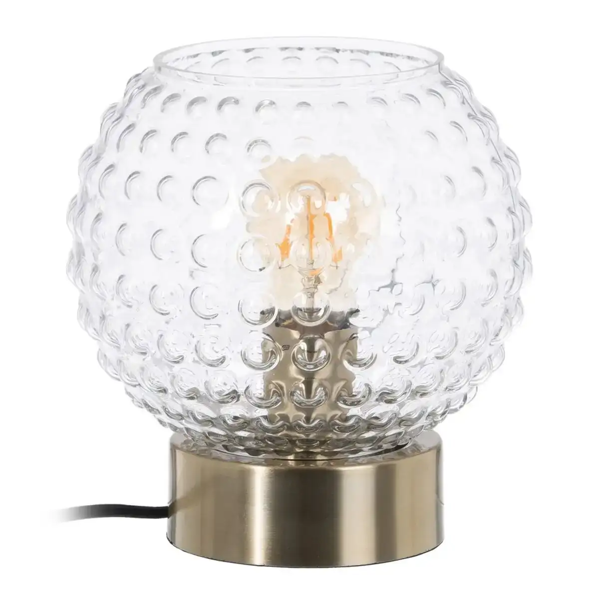Lampe de bureau verre metal 20 x 20 x 22 cm_2729. DIAYTAR COTE D'IVOIRE - Votre Source de Trouvailles uniques. Naviguez à travers notre catalogue et trouvez des articles qui vous distinguent et reflètent votre unicité.