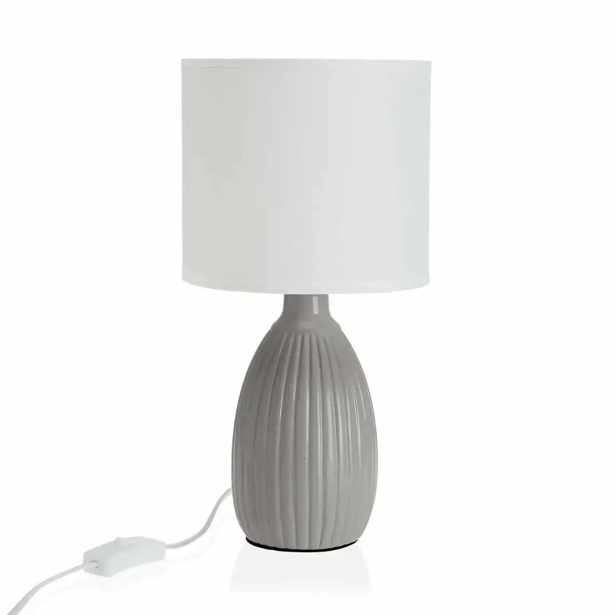 Lampe de bureau versa gris ceramique 17 x 34 x 17 cm _7363. DIAYTAR COTE D'IVOIRE - Où Choisir est un Plaisir. Explorez notre boutique en ligne et choisissez parmi des produits de qualité qui satisferont vos besoins et vos goûts.