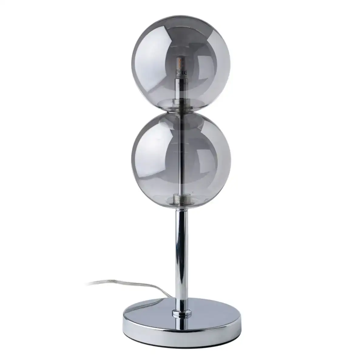 Lampe de table led 15 x 15 x 48 cm verre argent fer_5063. DIAYTAR COTE D'IVOIRE - Où Choisir est un Plaisir Responsable. Explorez notre boutique en ligne et adoptez des produits qui reflètent notre engagement envers la durabilité.