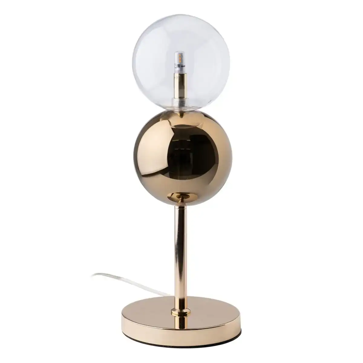Lampe de table led 15 x 15 x 48 cm verre dore fer_2771. DIAYTAR COTE D'IVOIRE - L'Écrin de Vos Désirs Shopping. Parcourez notre boutique en ligne et explorez des produits minutieusement choisis pour répondre à vos envies les plus exigeantes.